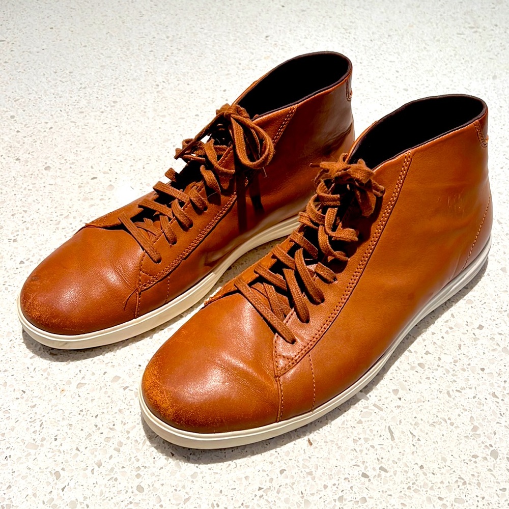 Cole Haan Grand OS high top casual dress sneakers.
